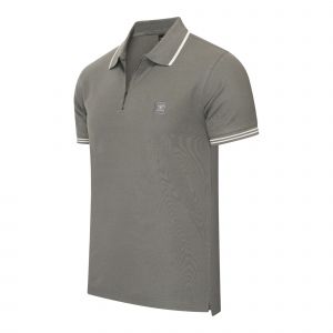 Cappuccino Italia Polo Zip Polo Torino Gris - Neuf