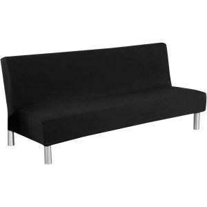 SUBZONAL-Housse de Canap&eacute; Clic Clac Extensible 3 Places,Couverture de Canap&eacute; pour Banquette Clic Clac Pliant sans Accoudoirs 180-210cm (L,Noir) - Neuf