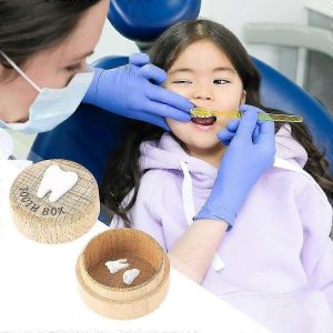 2pcs Tooth Fairy Box Bo&icirc;te &Agrave; Souvenirs En Bois Tooth Fairy Stockage De Dents Perdues Pour Les Enfants - Neuf