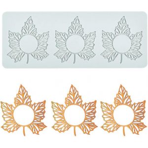 Tapis Dentelle Moule En Silicone 3d En Forme De Feuille D'&eacute;rable Creuses Pour D&eacute;coration De G&acirc;teau,Chocolat,Fondant - Neuf