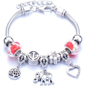 Bracelet &Agrave; Perles Arbre &Agrave; Breloques Boh&egrave;me C?ur Cha&icirc;ne De Main Pour Femmes Et Filles,Acier Inoxydable - Neuf