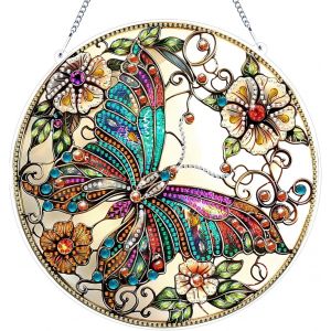 Ayuhr-Diamond Painting Guirlande 5d Diy Papillon Diamond Painting Pendentif Diy Diamant Art Pendentif Peinture À Suspendre Papillon Pour Fenêtre, Mur, Entrée, Jardin, Décoration - Neuf