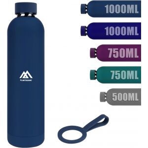 Flintronic Bouteille Isotherme, 750ml Gourde Isotherme En Acier Inoxydable, 24h Froid Et 12h Chaud, Bouteille D'eau À Double Paroi Sous Vide, Sans Bpa, Etanche, Pour Pique-Nique, Camping, L'école - Neuf
