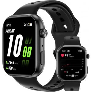 Choice Watch 2i 1.85"" Amoled Smartwatch Bluetooth Calling,109 Modes De Fitness,14 Jours D'autonomie,Spo2, Fréquence Cardiaque Et Moniteur De Stress,Suivi Du Sommeil,Android Ios,Noir - Neuf