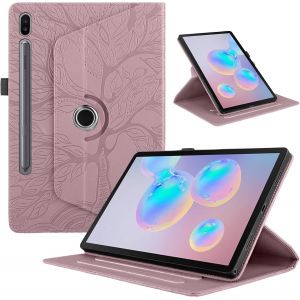 Naeryut-Coque Tablette Samsung Galaxy Tab S6 10.5 Pouces 2019 Coque Sm-T860/T865 Étuis Pu Cuir 360°Rotatif Multi-Angle Stand Flip Protection Housse Samsung Galaxy Tab S6 Rotating Cover,Rose Gold - Neuf