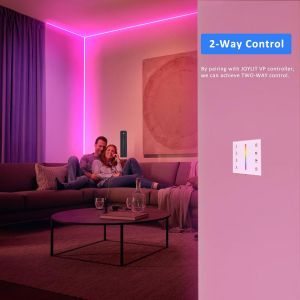 Kalanka-Contr&ocirc;leur Led Mural Pour Rgbw Smd Cob Bande Led, Dc 12-24v 4ch X 3a/Ch 2.4ghz Rf Sans Fil Contr&ocirc;leur De Changement De Couleur Et De Gradation Rgbw (86 * 86 * 33mm) - Neuf