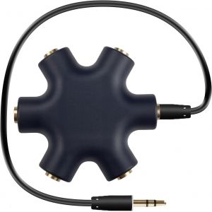 SUBZONAL-5 Voies Jack 3.5mm R&eacute;partiteur Audio, Multiprise Jack avec C&acirc;ble 23cm pour T&eacute;l&eacute;phone/PC/Enceintes, Partage Audio 5 Personnes, pour iPhone, pour Samsung, Partage Audio Simultan&eacute; - Neuf