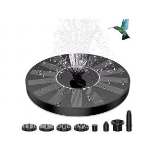 Fontaine Solaire Pour Bain D'oiseaux Avec 6 Buses Pour Bassin De Jardin - Neuf