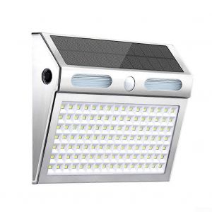 Lampe Solaire D'exterieur A 112 Led Avec Detecteur De Mouvement, Lumiere Blanche, Pour Jardins Et Cours - Neuf