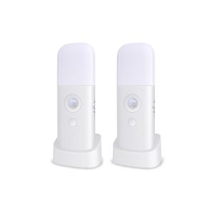 Lot de 2 veilleuses &agrave; d&eacute;tecteur de mouvement avec fonction de variation d'intensit&eacute; et de m&eacute;moire pour chambre et escaliers - Neuf