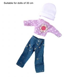 1set 1/6 Poup&eacute;e Tenues Finition Finition Confortable Au Toucher Poup&eacute;e &Agrave; La Mode Tops Pantalon Ensemble Pour Les Enfants Development_15 - Neuf