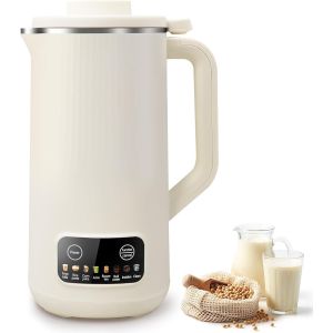 Letnerny-Machine À Lait De Soja De 590 Ml ¿ Machine Automatique À Lait D'amande Pour Lait À Base De Plantes, D'avoine Et De Soja Faits Maison ¿ Machine À Lait En Acier Inoxydable Avec Réglage Retard - Neuf