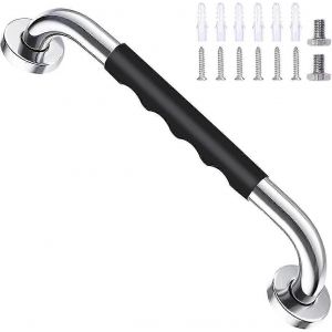 Baignoire de sécurité noire de 40 cm,antidérapante,barre d'appui murale en acier inoxydable - Neuf