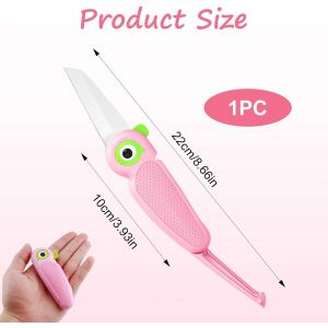 Couteau D'office En C&eacute;ramique, &Eacute;plucheur Portable Multifonctionnel 2 En 1, &Eacute;plucheur De Pommes De Terre, &Eacute;plucheur De Concombres, L&eacute;gumes, Couteau &Agrave; Fruits Portable Mignon Pour Voyage Et Camping - Neuf