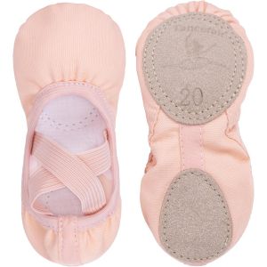Chaussures De Ballet Pour Fille Chaussures De Danse Toile Ballerines Chaussons Split Semelle En Cuir Gymnastique Yoga Chaussures Pour Enfants Et Filles - Neuf