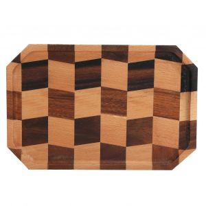 Grille Rectangulaire En Bois Plateau De Service Pour Les Fruits, Le Thé, Les Desserts Et Respectueux De L'environnement, De Décoration, De 15x10 Pouces - Neuf