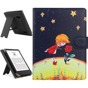 GUOP-Étui Universel Pour 6-6.8'' Kobo/Pocketbook/Tolino/Sony E-Book Reader 6.8"" Kindle Paperwhite/6"" Nouveau Kindle 2022 & 2019/Kobo Clara Hd/Kobo Clara 2E Coque Housse Avec Support,Prince - Neuf