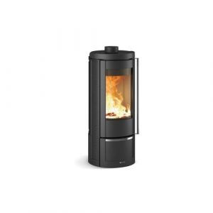 Po&ecirc;le &agrave; bois rond en fonte &eacute;maill&eacute;e 7,5 kW - Marlena.16 LA NORDICA EXTRAFLAME - Neuf