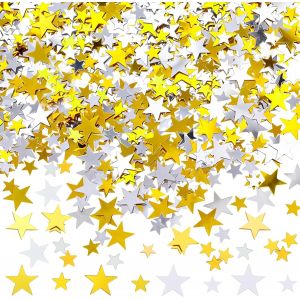 Lot de 4000 &iquest;&iquest;toiles &iquest;&iquest; disperser - 2 tailles - ?toiles d&iquest;&iquest;coratives dor&iquest;&iquest;es et argent&iquest;&iquest;es - ?toiles d&iquest;&iquest;coratives - ?toiles scintillantes - D&iquest;&iquest;coration de table - ?toiles &iquest;&iquest; disperser - ?toiles &iquest;&iquest; - Neuf