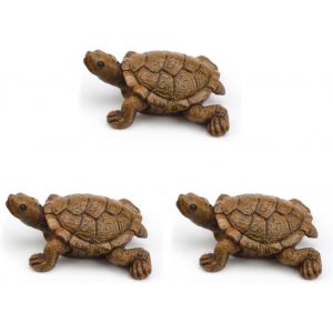 Mevronisshop-3 Pi&egrave;ces D&eacute;coratives - Mini &Eacute;tang - Tortue En R&eacute;sine - Simulation De Tortues En R&eacute;sine - Environ 66 Mm De Long - D&eacute;coration De Bassin Pour L'ext&eacute;rieur, Pour Petits Jardins, Paysages Et - Neuf