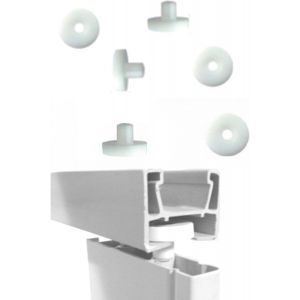 Accessoires de porte à soufflet,accessoires de rechange en nylon blanc - Neuf