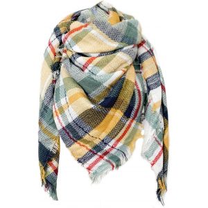 Kalanka-Écharpe Chale Femme Cachemire Châle Grand Plaid Tissu Glands Foulard Oversize Ponchos Carreaux Shawl Automne Hiver Et Capes Acrylique Souple Chaud Scarf - Neuf