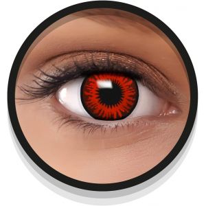 Kalanka-Lentilles Halloween Rouge, Sans Correction, 2pcs 1 Paire - D&eacute;guisement En Red Flower - Rouge, Lentilles De Contact Pour Halloween - Neuf