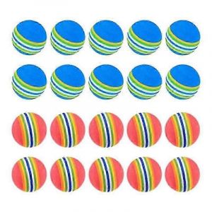 20 Pcs Balles De Golfballes De Golf De Jardin En Mousse Douce Balles De Golf D'entra&icirc;nement Balles De Golf &Eacute;ponge Arc-En-Ciel Balles De Golf Pour L'int&eacute;rieur Et L'ext&eacute;rieur - Neuf