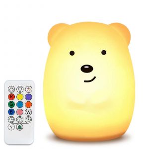 Veilleuse Pour Enfants Ours Veilleuse Lampe De Chambre Veilleuse B&eacute;b&eacute; T&eacute;l&eacute;commande Rechargeable Multicolore - Neuf