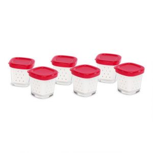 Coffret de 6 pots yaourt verre avec couvercle et &eacute;gouttoir (255109-9851) Yaourti&egrave;re (XF100101 XF100501 SEB) - Neuf