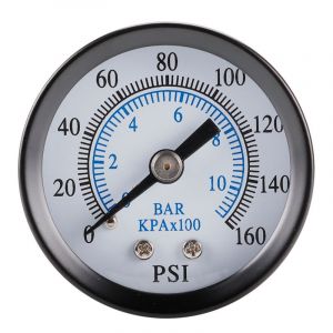 0-160psi/0-10bar Axial de la Jauge de Pression, en Acier Inoxydable, en Fonte, 1/8"" NPT fixation basse, l'Air, l'Eau de la Jauge de Pression Hydraulique Manomètre de Pression Mano - Neuf