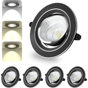 ERYI-10 Spot Led Encastrable, 6W Spots De Plafond, Éclairage De Plafond, 45°Orientable, Diamètre Du Trou ¿75-85Mm, Éclairage Encastré Pour Salle De Salon Chambre Couloir [Classe Énergétique F] - Neuf