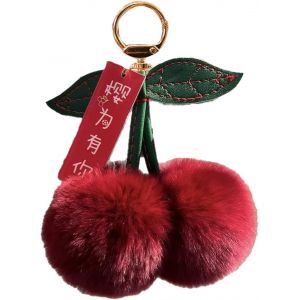Kal-Mignon Porte-Clés, Porte-Clés Fraise Tissé À La Main Accessoires Porte-Clés Cadeau Pour Clés De Voiture Sac À Main Porte-Monnaie - Neuf