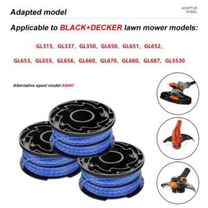 Bobines de rechange pour coupe-bordures Reflex Plus BLACK & DECKER A6441 - Lot de 3 - Neuf