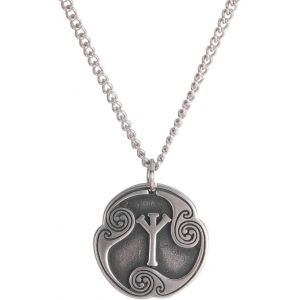 Kal-Collier Avec Pendentif En Forme De 24 Runes - Talisman Viking - Asatru - Pendentif Pa&iuml;en Wiccan - Style Vintage Nordique - Pour Homme Et Femme - Neuf
