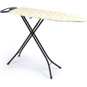 MEVRONISSHOP-LA031213LEM2FEU7 planche &agrave; repasser pliable &iquest; Table &agrave; repasser pliante l&eacute;g&egrave;re, 7 options de hauteur r&eacute;glable, sous-couche &eacute;paisse, couverture d'impression citron lavable en machine, 115 - Neuf