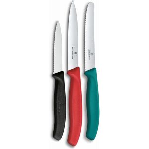 Kalanka-Swiss Classic Lot De 3 Couteaux &Agrave; Tomates Et Couteaux &Agrave; Petit-D&eacute;jeuner Extra Tranchants, Color&eacute;s - Neuf