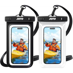 2 Pochettes Étanches Smartphone Certifiée Ipx8 Iphone 16/15/14/13/12/11 Plus Pro Max, Xiaomi Redmi Note 13/13 Pro 12 A3, Galaxy A15 A35 A25 A54 A55, Housse Étanche Jusqu'à 7 Pouces -Noir+Clair - Neuf