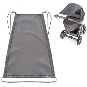 Pare-Soleil Universel Pour Poussette - Gris Chiné - Pare-Soleil Pour Nacelle, Protection Uv 50+, Fonction Store Réglable, Auvent Flexible - Neuf