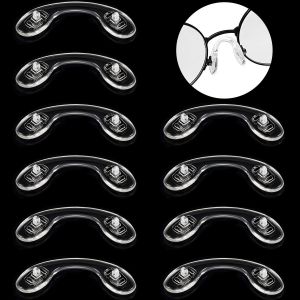 Lot De 10 Paires De Plaquettes Nasales Souples En Silicone, En Forme De U, À Visser, Antidérapantes (4 Cm) - Neuf
