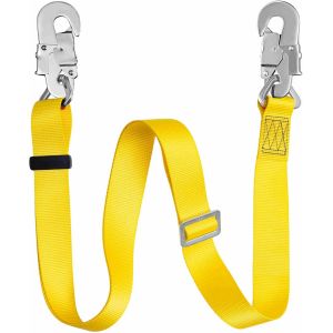 Ceinture De Sécurité Jaune Avec Cordon Réglable, Ceinture De Retenue Pour Grimpeur D'arbres - Neuf