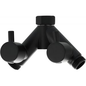 Vanne de dérivation de douche en laiton avec distributeur en Y - 1/2" pour flexible et pommeau de douche - Noir - Neuf