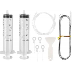 9 Kit D'outil De Nettoyage De Réfrigérateur,Flexible Brossede Nettoyage + Tuyau Pvc 1.5m + Pelle De Dégivrage + Seringue De 2 Bouchons 50ml + 4 Bouchons De Trou De Vidange Réfrigérateur Pour Cuisine - Neuf