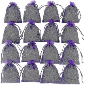 Sachets de lavande s&eacute;ch&eacute;e pour tiroirs, d&eacute;sodorisant d'int&eacute;rieur, 16 sachets - Neuf