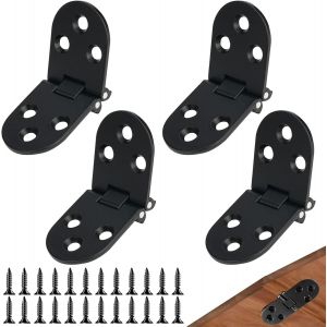 4 pi&egrave;ces Charni&egrave;re Plate De Porte Pliables Charni&egrave;res Porte Pliables Charni&egrave;re Flip Pliable Alliage Table Machine Coudre Rabattable Charni&egrave;re Flip Avec Vis pour Meubles,Armoires, Tables - Neuf