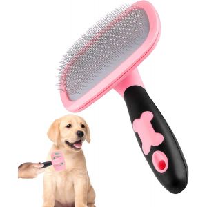 Brosse Pour Chiens Et Chats, Peigne De Toilettage Pour Chiens Et Chats À Poils Longs Et Courts - Rose - Neuf