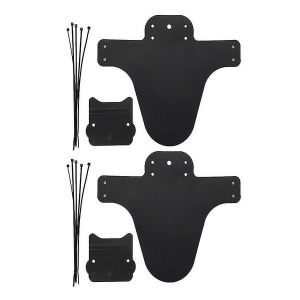 Garde-Boue Noir Durable Pour Vtt ¿ Protection Avant, Résistant Aux Intempéries, Installation Facile, 2 Jeux Inclus - Neuf