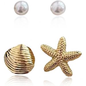 Kal-Boucles D'oreilles Femme &Eacute;toile De Mer, Exquis Boucle D'oreille &Eacute;toile De Mer En Dor&eacute;, &Eacute;l&eacute;gant Boucle Oreille Femme &Eacute;t&eacute; Pour Les Vacances, Tous Les Jours, F&ecirc;te, Mariage - Neuf