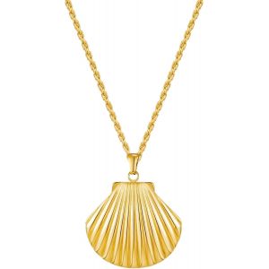Kal-Collier Coquillage Or Femme, Dété Conque Collier Or,Colier Coquillage Été Or, Colier Femmes Vintage Vacances Été Colliers Accessoires Pour Filles Maman Amante Amie - Neuf