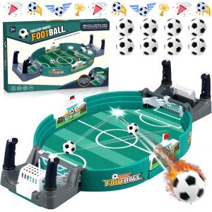 Jeu de Baby Foot,Baby Foot Enfant avec 8 Mini-Football,Jouet De Table De Football pour Deux,Football Enfant Cadeau Foot Garcon 5 6 7 Ans - Neuf